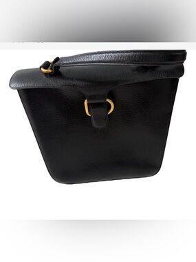 Delvaux pebbled leather top handle bag